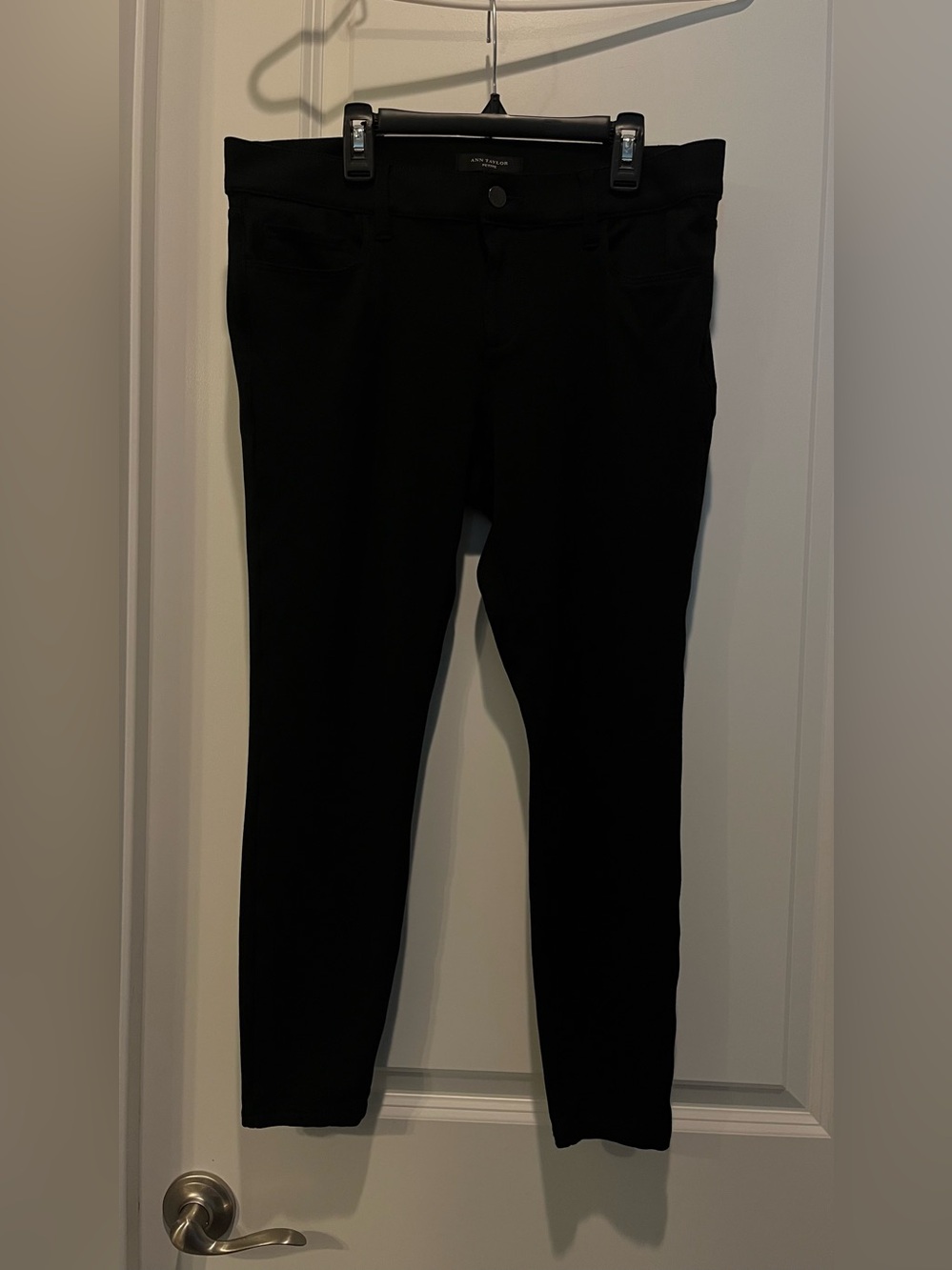 ANN TAYLOR PETITE Women's Black THE SUPER SKINNY  Stretch DressPants Size 10P